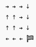 Ejemplo visual simple de como el agente llega a la meta